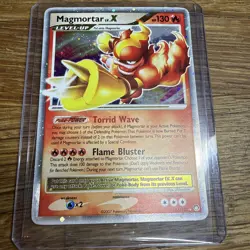 Pokemon Holo Magmortar Lv. X– Mysterious Treasures – 123/123 - 2007 - Image 1