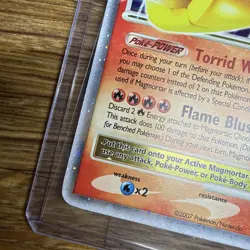 Pokemon Holo Magmortar Lv. X– Mysterious Treasures – 123/123 - 2007 - Image 2