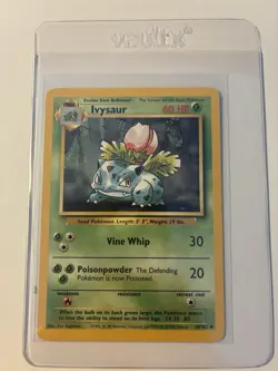 Ivysaur 30/102 Base Set Vintage 1999 WOTC Englische Pokemon-Karte - Image 1