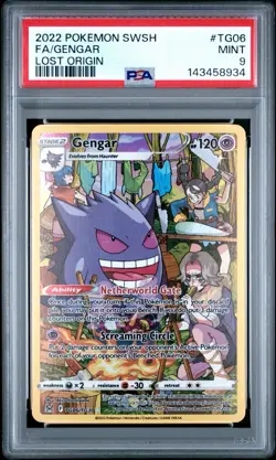 2022 POKEMON SWORD & SHIELD LOST ORIGIN #TG06 FULL ART/GENGAR PSA 9 - Image 1