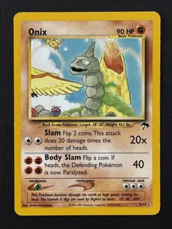 Pokemon Onix 3/18 Southern Islands Basic Regular 90HP Rock 20x 40 Attack - Image 1