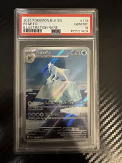 Pokemon TCG Beartic Sv: Black Bolt Illustration Rare 110/086 Holo PSA 10 2025 - Image 1