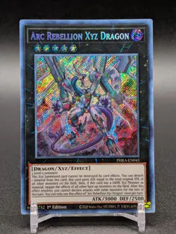 Arc Rebellion Xyz Dragon - Secret Rare - PHRA-EN041 - 1st Edition - VLP - Image 1