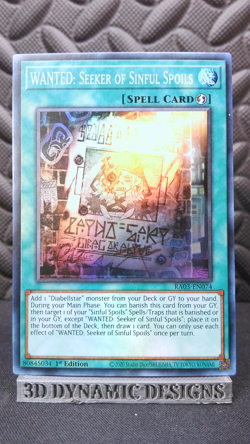 | Yugioh WANTED: Seeker of Sinful Spoils RA03-EN074 1st Super Rare NM/M 🔥 | - Image 1