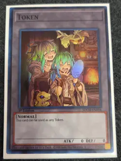 Yugioh Token SDCH-ENT04 Super Rare 1st Ed NM - Image 1