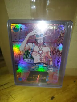 ONE PIECE 2025 PORTGAS D. ACE RED MANGA ALTERNATE ART OP13-119 SEC JAPANESE - Image 1