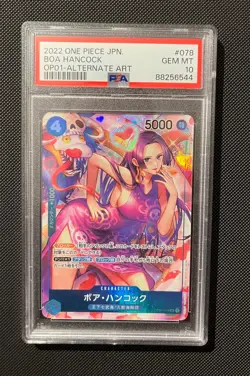 PSA10 Boa Hancock OP01-078 SR Parallel Romance Down ONE PIECE Card Japanese #078 - Image 1