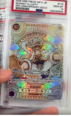 One Piece Gear 5 Nika Monkey D. Luffy PSA 10 OP11-12 DIY OPCG 2025 - Image 2