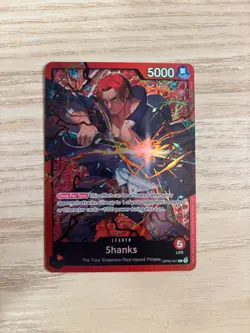 OP09-001 Shanks Foil English L NM One Piece TCG Card Game - Image 1