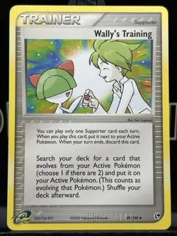 Trainer Wally's Training 89/100 Uncommon Pokemon TCG Card 2003 NM - Image 3