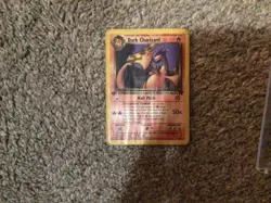 Pokemon TCG Dark Charizard 21/82 Base Set Non-Holo Rare Card LP * 1st Edition - Image 1