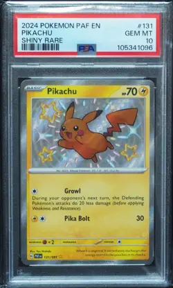 Pikachu 131/091 PSA 10 Paldean Fates Pokemon Card #096 - Image 1