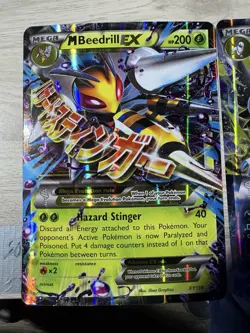 M Beedrill EX Mega XY158 Jumbo Promo Holo Oversized Pokemon TCG Card - Image 1