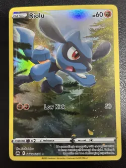 Pokemon TCG Riolu GG26/GG70 Crown Zenith Galarian Gallery Holo Card LP - Image 1