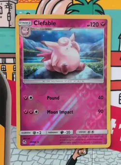 Clefable 40/68 Hidden Fates Reverse Holo Pokemon Card - Image 1