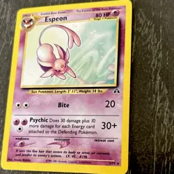 Pokemon Espeon Neo Discovery Holo Rare Holo 1/75 English TCG Card - Image 1