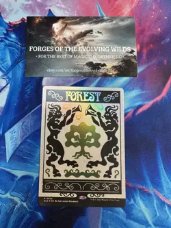 Forest Rainbow Foil 0892 Secret Lair Deceptive Districts Bonus Card - Image 1