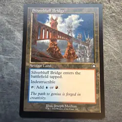 Magic The Gathering Silverbluff Bridge Retro Frame Card, Brother’s War - Image 1