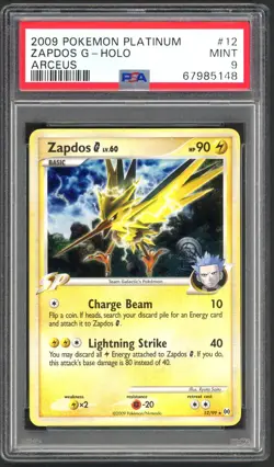 Pokemon Cards - PSA 9 Zapdos G Lv.60 12/99 - Arceus Platinum Holo - MINT - PSA9 - Image 1