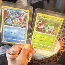 Pokemon Squirtle & Bulbasaur Holo Card Lot Pokemon GO Basic English (2 Cards) - Image 1