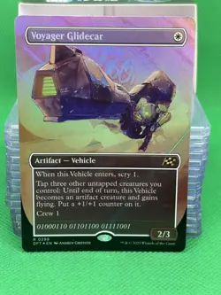 Voyager Glidecar (Borderless) - FOIL - R Aetherdrift 299 - MTG - Image 1