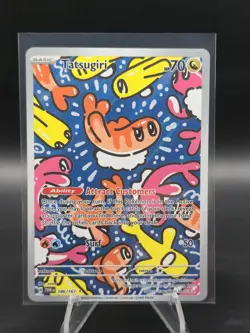 Pokemon Tatsugiri 186/167 Sv06: Twilight Masquerade Illustration Rare Holo - Image 1