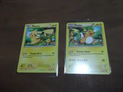 Pokemon Cards Pikachu & Raichu Non Holo 27/111 & 28/111 Furious Fists NM 2014 - Image 1
