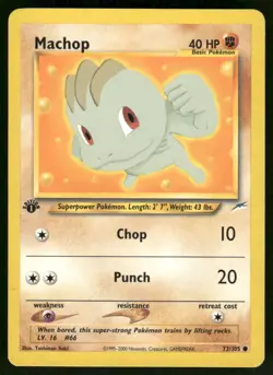 Pokemon Cards Machop 73/105 1ST EDITION Neo Destiny WOTC Common NM - Image 1
