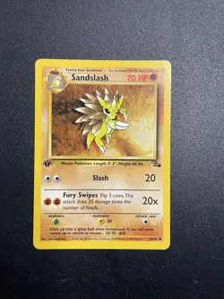 Sandslash | 41/62 | Fossil | 1st Edition | Pokemon Card | NM - Image 1