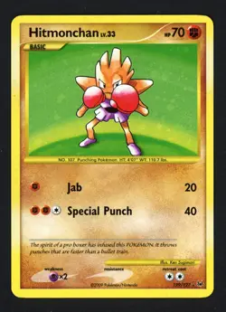 Hitmonchan 129/127 Platinum Secret Rare Pokemon TCG - Image 1