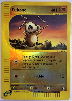 Pokemon TCG: English Cubone Aquapolis #72/147 Reverse Holo LP/NM - Vintage - Image 1