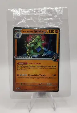 Pokemon EN Team Rocket Tyranitar 096/182 Poke Center Stamped Sealed NM-MT - Image 1