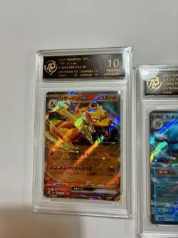 Pokemon Japanese Charizard Blastoise Venusaur ex SV2a RR Pristine 10 Trio Graded - Image 2