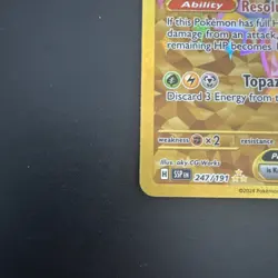 Pokemon TCG Sv08: Surging Sparks Pikachu EX 247/191 Gold Hyper Rare Holo - Image 4