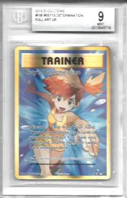 Pokemon Misty's Determination (Full Art) 108/108 Evolutions Holo BGS 9 Mint - Image 1