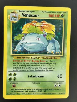 Pokemon TCG - Venusaur MP Holo Rare 15/102 | Base Set - Image 1