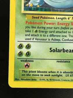 Pokemon TCG - Venusaur MP Holo Rare 15/102 | Base Set - Image 5