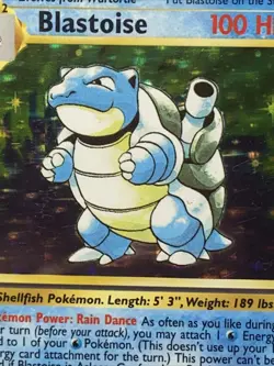 Pokemon TCG Blastoise 002/102 Base Set Unlimited Holo Rare Vintage 1999 WOTC - Image 2