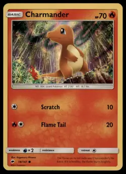Pokemon - Charmander SM - Burning Shadows #18/147 - Holo - NM - Image 1