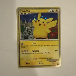 Pikachu (Italian) PW2 Pikachu World Collection Holo *SWIRL* Pokemon 2010 LP - Image 1