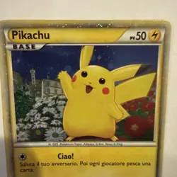 Pikachu (Italian) PW2 Pikachu World Collection Holo *SWIRL* Pokemon 2010 LP - Image 4