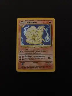 Pokemon TCG Ninetales Holo Rare Unlimited 12/102 Base Set Moderately Played - Image 1