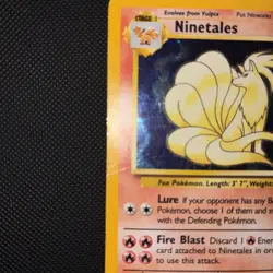 Pokemon TCG Ninetales Holo Rare Unlimited 12/102 Base Set Moderately Played - Image 2