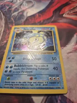 Pokemon TCG Gyarados 6/102 Base Set Unlimited Holo Rare HP - Image 2