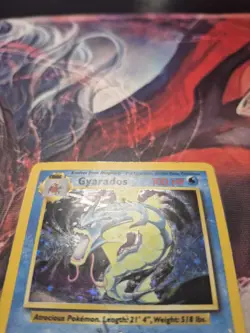 Pokemon TCG Gyarados 6/102 Base Set Unlimited Holo Rare HP - Image 3