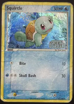 Pokemon TCG Squirtle Crystal Guardians Stamped Reverse Holo 63/100 HP - Image 1