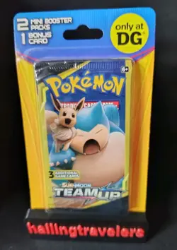 Pokemon Team Up Sealed 2 Pack Mini Blister DG Eevee Snorlax Gx FACTORY SEALED - Image 1