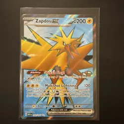 Pokemon TCG Zapdos ex 192/165 Scarlet & Violet 151 Full Art Ultra Rare Holo - Image 1