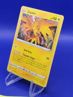 Pokemon ZAPDOS 048/185 RARE HOLOFOIL NM CARD Blister exclusive w/ mini swirl - Image 3