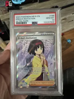 Pokemon TCG Scarlet & Violet Trainer Supporter Erika's Invitation PSA 10 English - Image 1